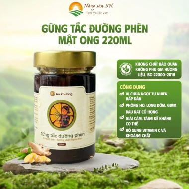 Cốt Gừng Tắc Mật Ong Đường Phèn 220ml - Giữ Ấm, Giảm Ho, Tăng Đề Kháng Tự Nhiên, Tặng 20g Viên Ngậm