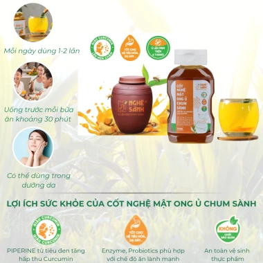 Cốt Nghệ Sành ủ mật ong 100ml Curcumin cao tăng cường miễn dịch giá chỉ 90.000₫ 2 Cốt Nghệ Sành ủ mật ong 100ml Curcumin cao tăng cường miễn dịch giá chỉ 90.000₫ 2