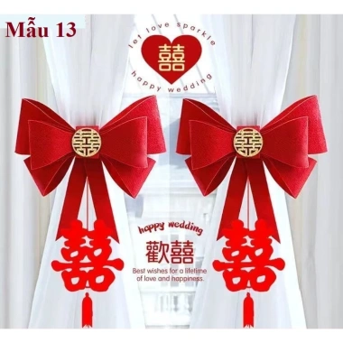 Cột rèm cửa Hỷ ngày cưới - Giá ưu đãi 46.000₫, thiết kế sang trọng, dễ lắp đặt