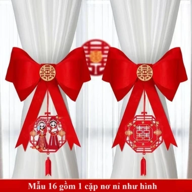 Cột rèm cửa Hỷ ngày cưới - Giá ưu đãi 46.000₫, thiết kế sang trọng, dễ lắp đặt
