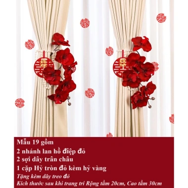 Cột rèm cửa Hỷ ngày cưới - Giá ưu đãi 46.000₫, thiết kế sang trọng, dễ lắp đặt
