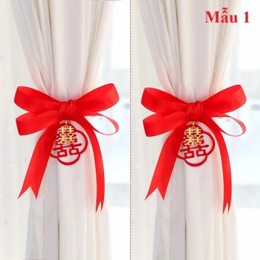 Cột rèm cửa Hỷ ngày cưới - Giá ưu đãi 46.000₫, thiết kế sang trọng, dễ lắp đặt