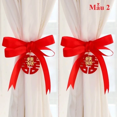 Cột rèm cửa Hỷ ngày cưới - Giá ưu đãi 46.000₫, thiết kế sang trọng, dễ lắp đặt