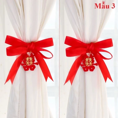 Cột rèm cửa Hỷ ngày cưới - Giá ưu đãi 46.000₫, thiết kế sang trọng, dễ lắp đặt