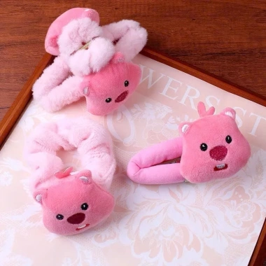 Cột tóc gấu nhồi bông Loopy màu Hồng - Siêu yêu, giá chỉ 15.000đ giảm từ 18.150đ
