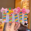Cột tóc lò xo xoắn màu cầu vồng đính hoa, Nơ dễ thương cho bé - Giá chỉ 15.000đ 2