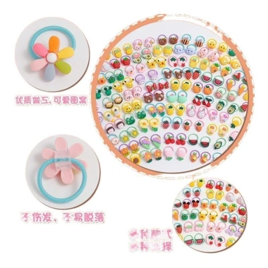 Cột tóc thú cưng không giật lông cho mèo lông dài Yorkie Maltese Poodle họa tiết hoạt hình siêu mềm