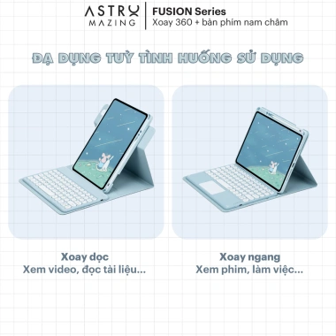 Cover Bàn Phím Xoay 360 AstroMazing - Bao Da Bluetooth, Trackpad cho iPad, Giá 500k 2 Cover Bàn Phím Xoay 360 AstroMazing - Bao Da Bluetooth, Trackpad cho iPad, Giá 500k 2