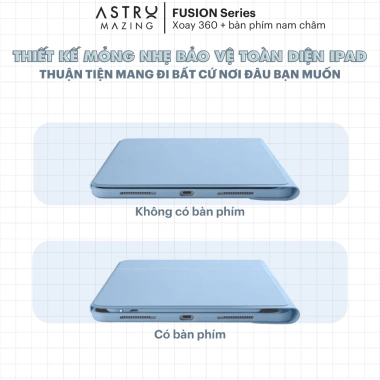 Cover Bàn Phím Xoay 360 AstroMazing - Bao Da Bluetooth, Trackpad cho iPad, Giá 500k