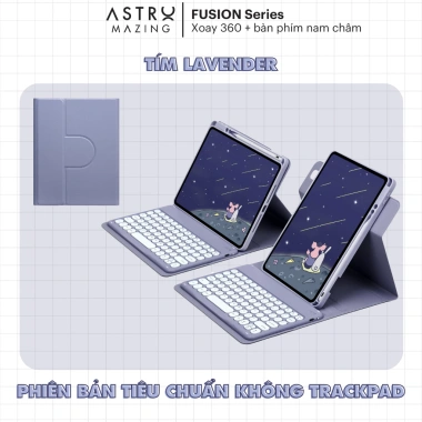 Cover Bàn Phím Xoay 360 AstroMazing - Bao Da Bluetooth, Trackpad cho iPad, Giá 500k