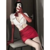 CP68 Set Váy Cosplay Nữ Tiếp Viên Hàng Không Xinh Đẹp – Cơ Trưởng Quyến Rũ, Sleepwear CICI, Giá 175k 5