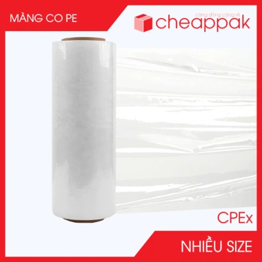 CPE1x – Cuộn màng co PE trong suốt size nhỏ trung, bọc hàng, giá chỉ 17.020₫ 4