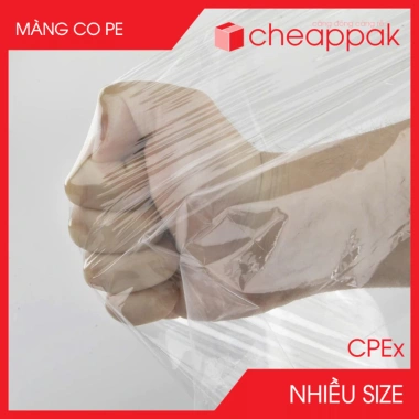 CPE1x – Cuộn màng co PE trong suốt size nhỏ trung, bọc hàng, giá chỉ 17.020₫ 5