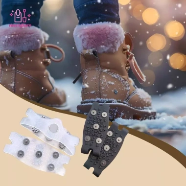 Crampons 5 Gai Ice Cleats Chuyên Nghiệp - Lực Kéo, Bám Tuyết Ngoài Trời, 114.400₫