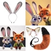 Crazy Animal City Nick Fox Set - Cosplay Fox Tail & Judy Rabbit Ear Headband Động vật