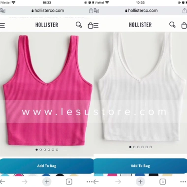 Croptop 3 lỗ thun gân V-neck Ảnh tự chụp thời trang, giảm 20% chỉ 153.000 VND