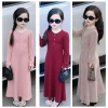 CS666 Váy đầm len bé gái dài tay maxi - Thiết kế sang trọng, giá chỉ 129.900 VND