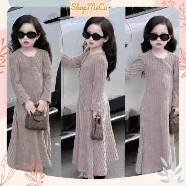 CS666 Váy đầm len bé gái dài tay maxi - Thiết kế sang trọng, giá chỉ 129.900 VND
