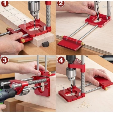 Cữ định vị mũi khoan cầm tay chính xác, tiện dụng cho thợ mộc - Giá chỉ 169.944₫