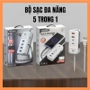 Củ sạc 5in1 PD66W 2 cổng USB và cáp Type C ngắt tự động, sạc nhanh đa năng cho điện thoại máy tính bảng, giá 96.000₫ 3
