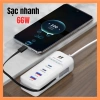 Củ sạc 5in1 PD66W 2 cổng USB và cáp Type C ngắt tự động, sạc nhanh đa năng cho điện thoại máy tính bảng, giá 96.000₫ 5