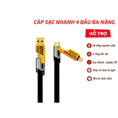 Củ Sạc Nhanh 120W PD USB-C 4 Cổng Tương Thích Tất Cả Máy Giá Chỉ 27k 3