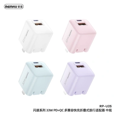 Củ sạc nhanh 33W Remax RP-U25 USB & Type‑C công nghệ GaN, chống cháy nổ, an toàn, giảm giá 229k 4 Củ sạc nhanh 33W Remax RP-U25 USB & Type‑C công nghệ GaN, chống cháy nổ, an toàn, giảm giá 229k 4