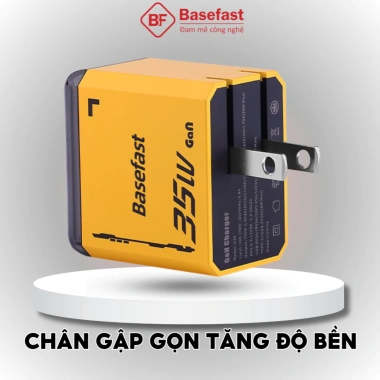 Củ sạc nhanh 35W Basefast 2 cổng GAN, chống quá tải nhiệt - Tương thích iPhone, Samsung, Xiaomi, Oppo - Giá 320.000đ