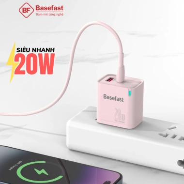 Củ sạc nhanh Basefast 20W 2 cổng, chống quá tải nhiệt, hỗ trợ Samsung, Xiaomi, Oppo Giá 150.000₫ 6