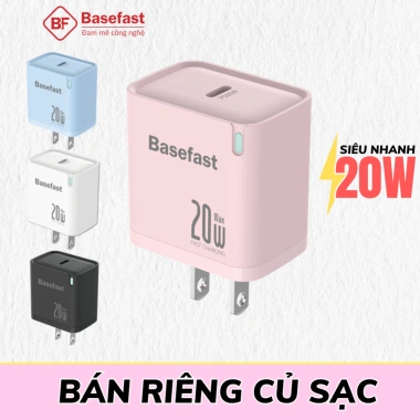 Củ sạc nhanh Basefast 20W 2 cổng, chống quá tải nhiệt, hỗ trợ Samsung, Xiaomi, Oppo Giá 150.000₫ 10