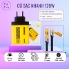 Củ sạc nhanh TZ-93 120W công nghệ GAN – Siêu nhanh, không chai pin, không nóng máy, giá 200.000₫