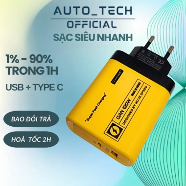 Củ Sạc Siêu Nhanh 120W/65W PD USB-C 5.0, Tương Thích iPhone 14/13/12, Samsung, Xiaomi, Huawei - Giá chỉ 47.990₫