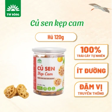Củ Sen Kẹp Cam Giòn Rụm Béo Bùi - Mứt Cam Chua Ngọt Đặc Sản Đồng Tháp 168k-133k