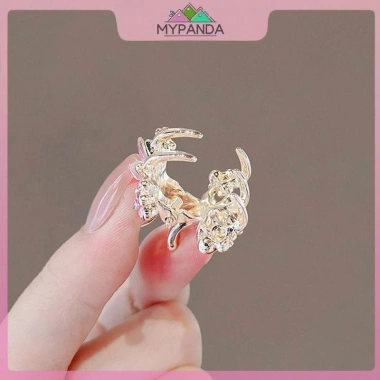 Cua kim loại MYPANDA hồng, phụ kiện tóc nhỏ có nơ hoa và đá nhân tạo giảm giá