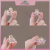 Cua kim loại MYPANDA hồng, phụ kiện tóc nhỏ có nơ hoa và đá nhân tạo giảm giá 6