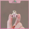 Cua kim loại MYPANDA hồng, phụ kiện tóc nhỏ có nơ hoa và đá nhân tạo giảm giá 7