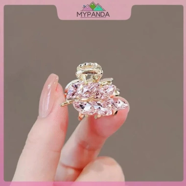 Cua kim loại MYPANDA hồng, phụ kiện tóc nhỏ có nơ hoa và đá nhân tạo giảm giá