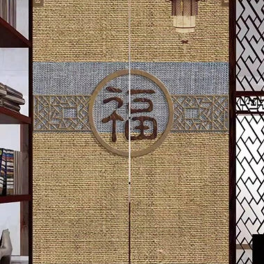 Cửa Rèm Retro Không Khoan Phong Cách Cổ Đại Zen – Dễ Lắp, Chặn Rèm Phòng Ngủ, Bếp, Tắm – 185.600₫ 3