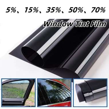 Cửa sổ đen 5m cho ô tô, nhà, kính xây dựng - 99% chống UV, chống trầy xước, VLT 5‑50% phim tinting