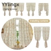 Cửa Sổ Pháp Ren Vintage Sheer - Thiết Kế Lãng Mạn, Không Đấm, Dễ Lắp Đặt, Tạo Ánh Sáng Nhẹ Nhàng