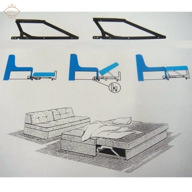 Cửa tủ giường xoay dọc 2 chiếc - cơ chế nâng, bản lề chắc, hỗ trợ cánh tay, 330k