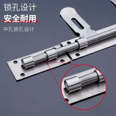 Cực Dày Gắn Cửa Thép Không Gỉ - Bu Lông 2WN Chùm Dài, Ổ Khóa Bền, Giá Ưu Đãi 111k 4