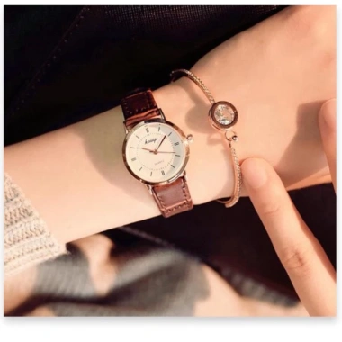 Cực HOT Đồng Hồ Nữ KASIQI Dây Da Mặt Tròn Xinh Xắn - Giá 569.000 VND
