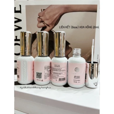 Cực Móng Hoa Hồng 20ml - Base Top Bảo Vệ, Độ Bền Cao, Màu Hồng Tự Nhiên, Giá 95.000₫