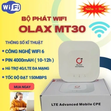 Cục Phát Sóng Wifi 4G Olax MT30 ZTE E90 - Mẫu Mới, Hàng Nội Địa, Giá 446k (Giảm 13%)
