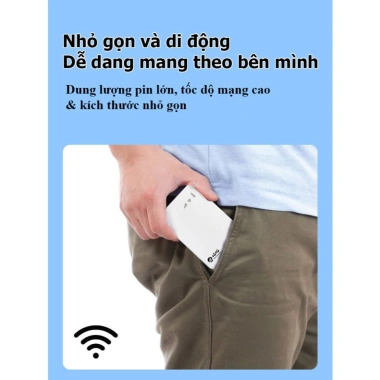 Cục phát wifi 4G TP10.000 hỗ trợ mọi loại sim, tốc độ lên tới 300Mbps, kết nối di động mạnh mẽ