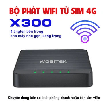 Cục phát wifi 4G X300 - 4 ăng ten ẩn, dùng cho ô tô, phòng khách, bàn làm việc, chỉ 599.000đ