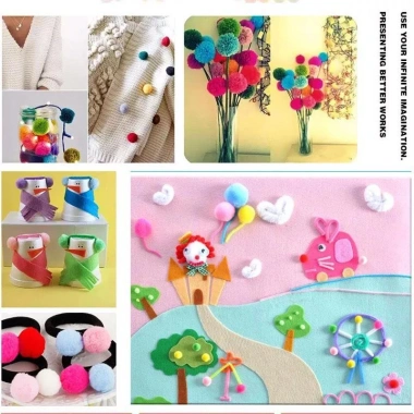 Cục Pompon Đa Màu - Bông Trang Trí Sáng Tạo, Giá Siêu Ưu Đãi 13.000₫ 2