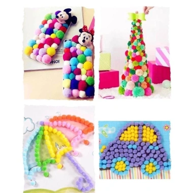 Cục Pompon Đa Màu - Bông Trang Trí Sáng Tạo, Giá Siêu Ưu Đãi 13.000₫ 5