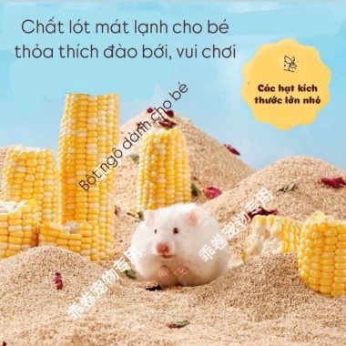 Cùi ngô, lõi ngô, cùi bắp lót chuồng hamster – Thú nhỏ thoáng mát, ít bụi, khử mùi 4